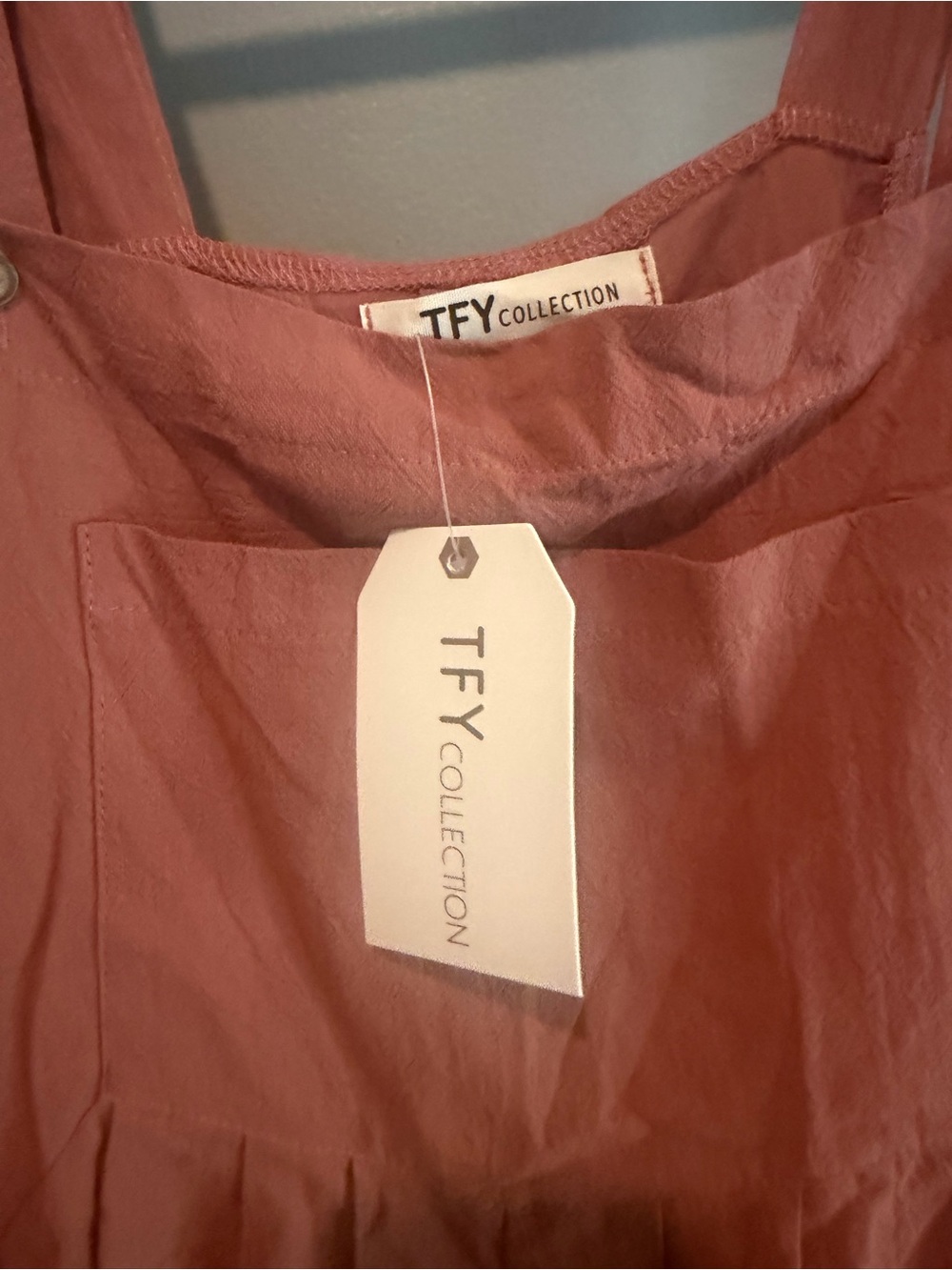 Rust Pink Cotton Utility Romper - Picture 2 of 5